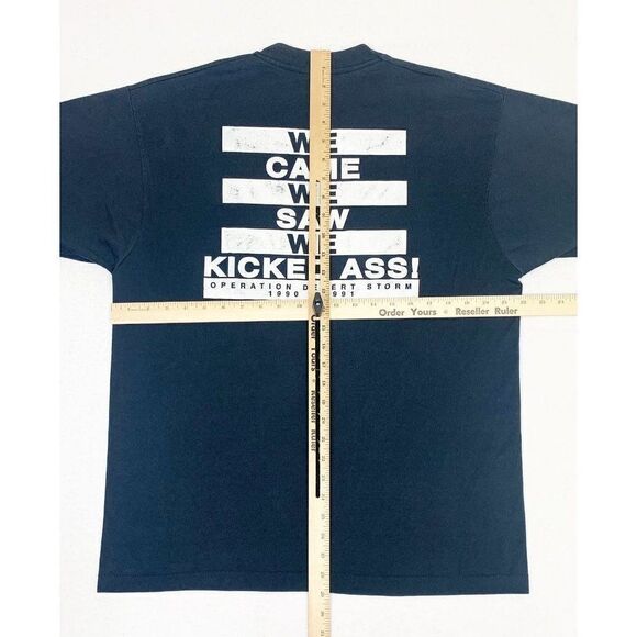 Vintage Desert Storm T-Shirt Black XL Military Army Screen Stars Single Stitch - Picture 5 of 7